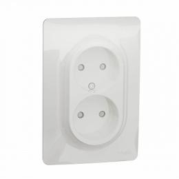 Изображение продукта Розетка двойная Schneider Electric Unica New б/з со шторками 